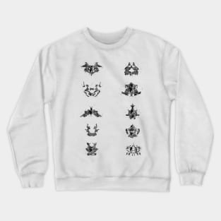 Collection of Rorschach inkblot tests Crewneck Sweatshirt